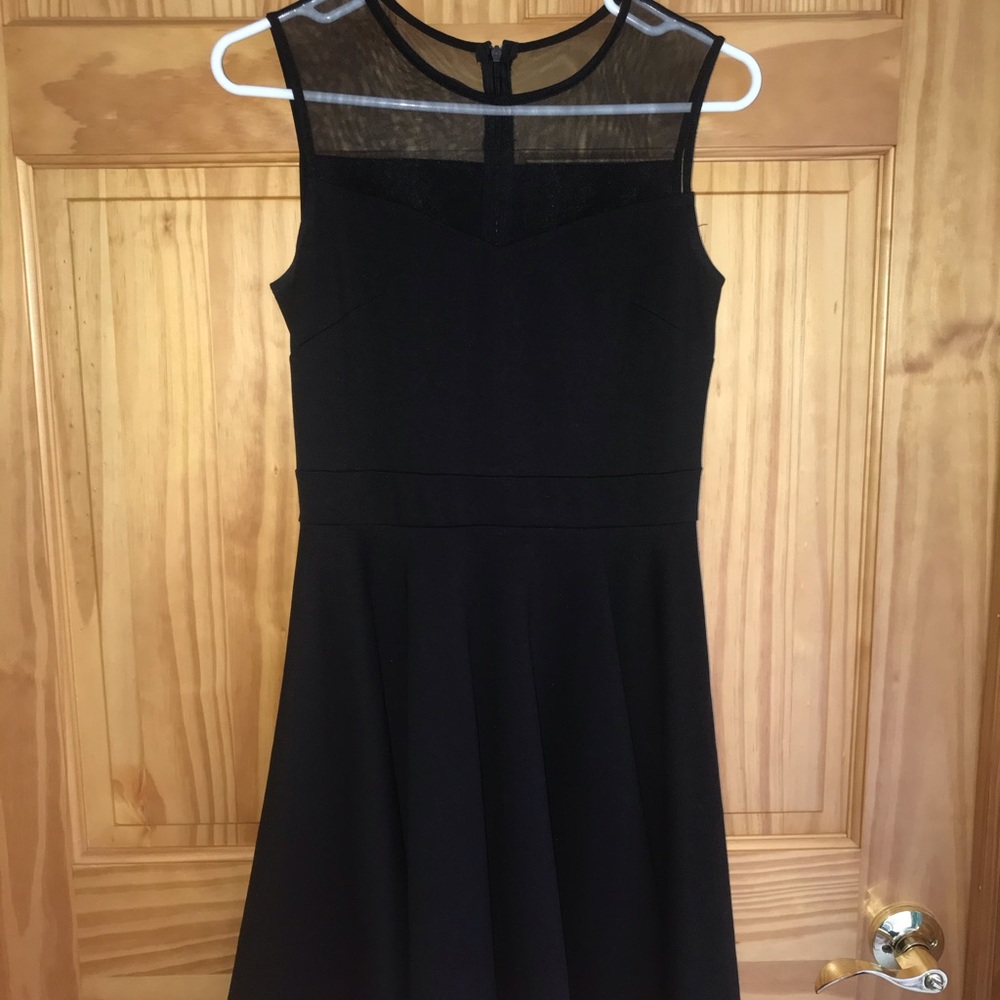 HELOISE FASHION  mesh top black dress